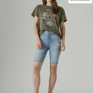 Lucky Brand Womens Size 8 Blue Denim Cut-Off Bermuda Shorts